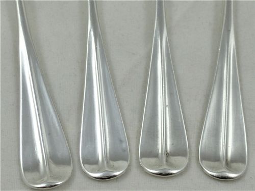 SET OF FOUR VICTORIAN SILVER RAT TAIL TEASPOONS - ADDITIONAL PHOTO 5