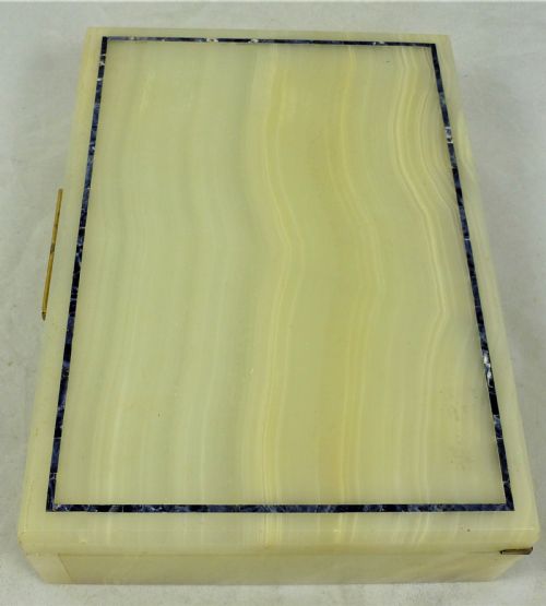 fig 1. Henry Griffith Art Deco Onyx & Lapis Lazuli Box