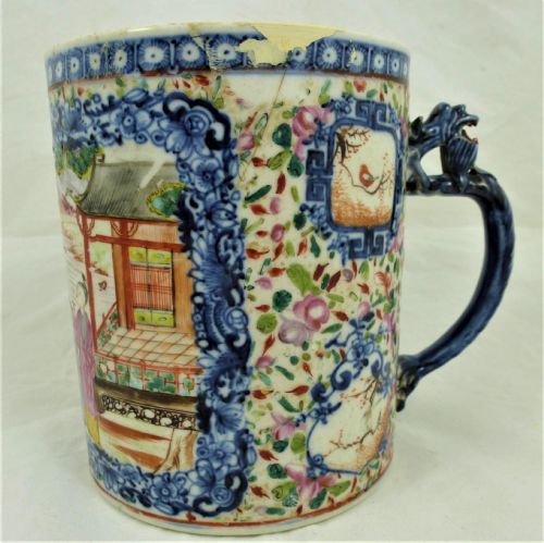 LARGE QIANLONG CHINESE FAMILLE ROSE PORCELAIN MUG - ADDITIONAL PHOTO 1