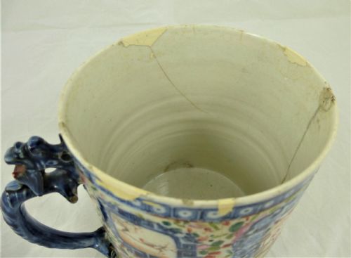 LARGE QIANLONG CHINESE FAMILLE ROSE PORCELAIN MUG - ADDITIONAL PHOTO 5