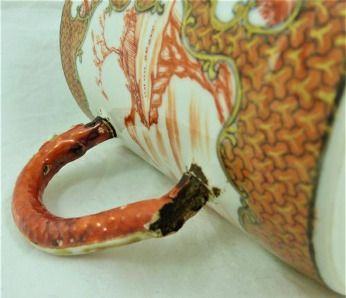 LARGE QIANLONG CHINESE FAMILLE ROSE PORCELAIN MUG - ADDITIONAL PHOTO 5