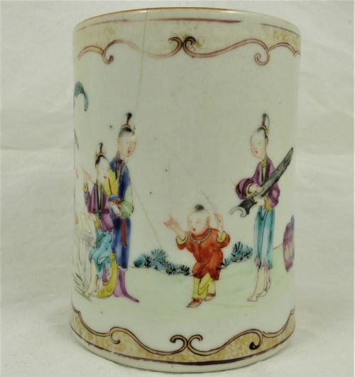 QIANLONG CHINESE FAMILLE VERT PORCELAIN MUG - ADDITIONAL PHOTO 3