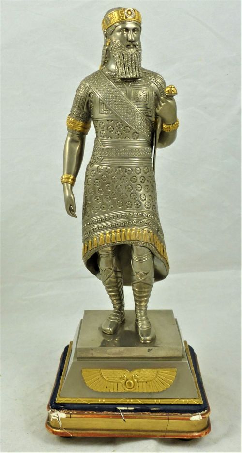 PAIR OF FIGURES OF ASSYRIAN KING SARDANAPALUS AND QUEEN - ADDITIONAL PHOTO 13