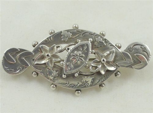 late victorian silver brooch - CATEGORY: ANTIQUE JEWELLERY - DATED VICTORIAN