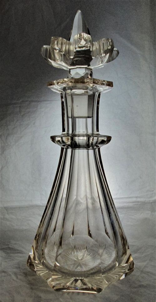 BOHEMIAN GOTHIC REVIVAL GLASS DECANTER - ADDITIONAL PHOTO 1