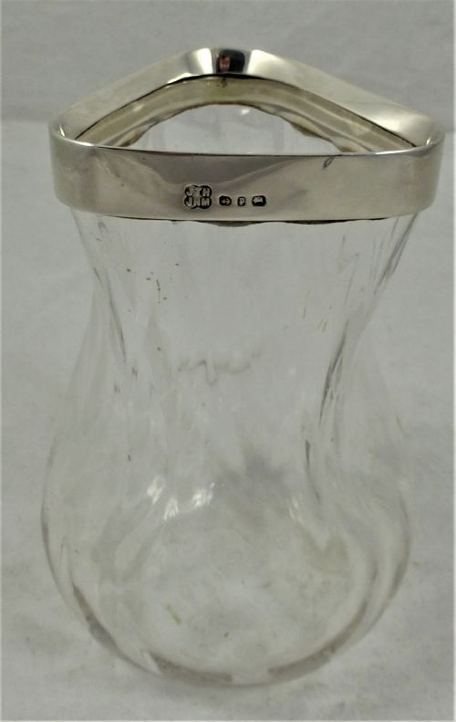 VICTORIAN HUKIN HEATH SILVER AND GLASS VASE - ADDITIONAL PHOTO 3