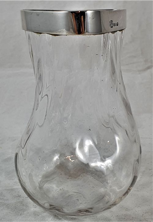 VICTORIAN HUKIN HEATH SILVER AND GLASS VASE - ADDITIONAL PHOTO 9