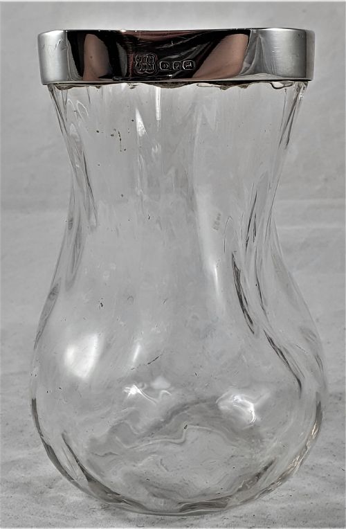 VICTORIAN HUKIN HEATH SILVER AND GLASS VASE - ADDITIONAL PHOTO 10