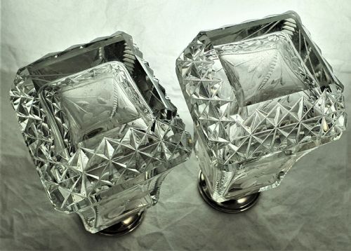 PAIR OF SILVER AND CUT GLASS PERFUME BOTTLES - ADDITIONAL PHOTO 7