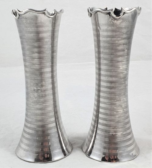 PAIR OF HALLMARKED SILVER VASES - ADDITIONAL PHOTO 5