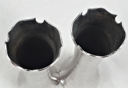 PAIR OF HALLMARKED SILVER VASES - ADDITIONAL PHOTO 7