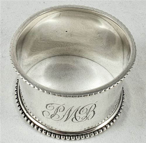 EDWARDIAN SILVER NAPKIN RING SHEFFIELD 1902 - ADDITIONAL PHOTO 5