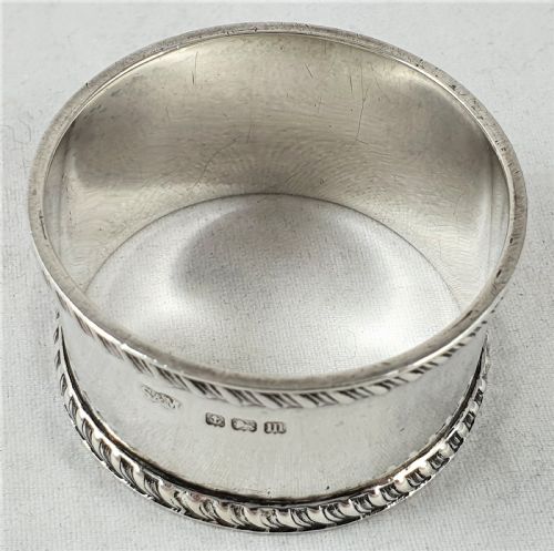 STERLING SILVER NAPKIN RING SANDERS MACKENZIE - ADDITIONAL PHOTO 4
