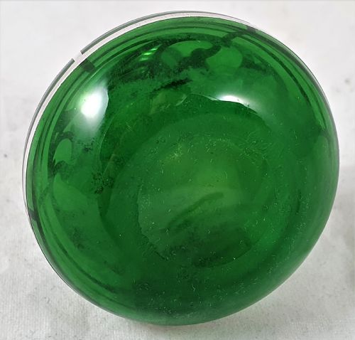 AMERICAN ART NOUVEAU GREEN GLASS SILVER PERFUME BOTTLE - ADDITIONAL PHOTO 6