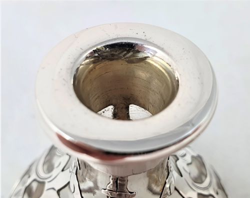 AMERICAN ART NOUVEAU GLASS SILVER PERFUME BOTTLE - ADDITIONAL PHOTO 6