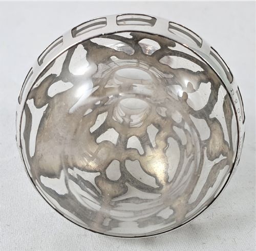 AMERICAN ART NOUVEAU GLASS SILVER PERFUME BOTTLE - ADDITIONAL PHOTO 7