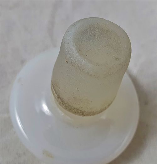 BOHEMIAN OPALESCENT GLASS PERFUME BOTTLE - ADDITIONAL PHOTO 8