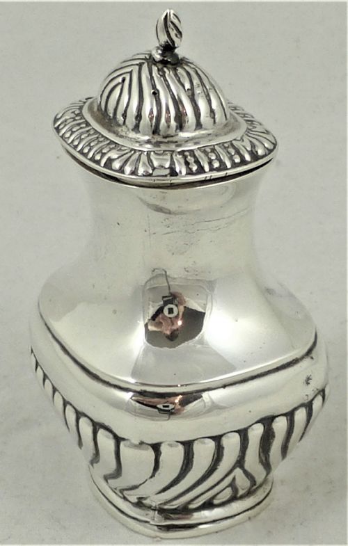 MATCHING GEORGE V STERLING SILVER PEPPERETTE MUSTARD - ADDITIONAL PHOTO 2