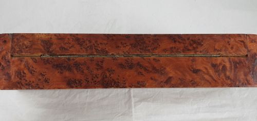 ITALIAN ART DECO BURR WALNUT SILVER CARD OR GAMES BOX - ADDITIONAL PHOTO 11