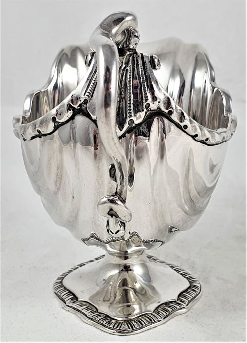 VICTORIAN STERLING SILVER SAUCE BOAT BY CHARLES STUART HARRIS - ADDITIONAL PHOTO 3