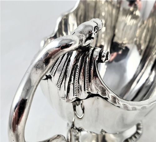 VICTORIAN STERLING SILVER SAUCE BOAT BY CHARLES STUART HARRIS - ADDITIONAL PHOTO 4