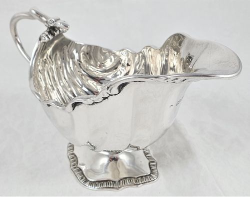 VICTORIAN STERLING SILVER SAUCE BOAT BY CHARLES STUART HARRIS - ADDITIONAL PHOTO 16