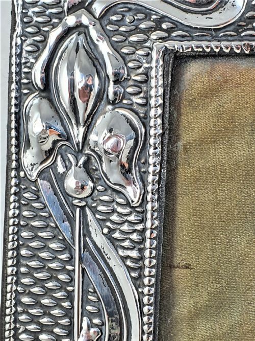 EDWARDIAN ART NOUVEAU SILVER PHOTOGRAPH FRAME - ADDITIONAL PHOTO 9