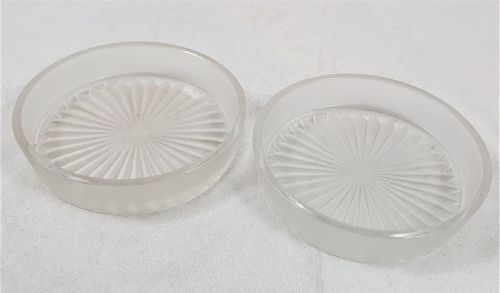 PAIR OF ART DECO DESIGN SILVER BUTTER DISHES - ADDITIONAL PHOTO 4