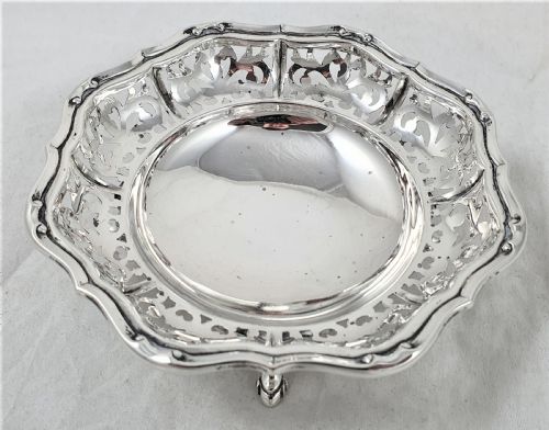 george vi sterling silver bon bon dish - CATEGORY: ANTIQUE SILVER - DATED 1950