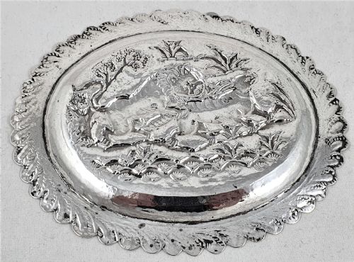 INDIAN DISH WITH HUNTING SCENE - ADDITIONAL PHOTO 3