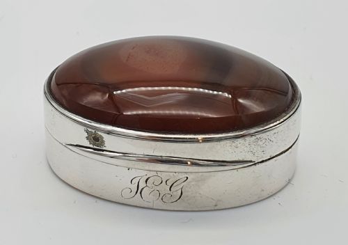 GEORGE III SCOTTISH SILVER AND AGATE VINAIGRETTE EDINBURGH 1810 - ADDITIONAL PHOTO 2