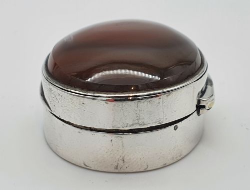 GEORGE III SCOTTISH SILVER AND AGATE VINAIGRETTE EDINBURGH 1810 - ADDITIONAL PHOTO 3