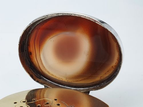 GEORGE III SCOTTISH SILVER AND AGATE VINAIGRETTE EDINBURGH 1810 - ADDITIONAL PHOTO 5