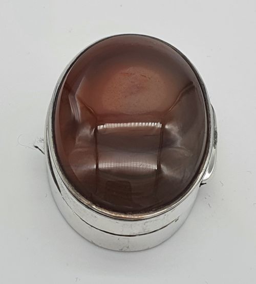 GEORGE III SCOTTISH SILVER AND AGATE VINAIGRETTE EDINBURGH 1810 - ADDITIONAL PHOTO 8