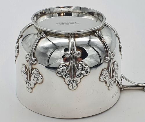 AN EDWARDIAN STERLING SILVER PORRINGER BOWL LONDON 1903 GOLDSMITHS SILVERSMITHS - ADDITIONAL PHOTO 10