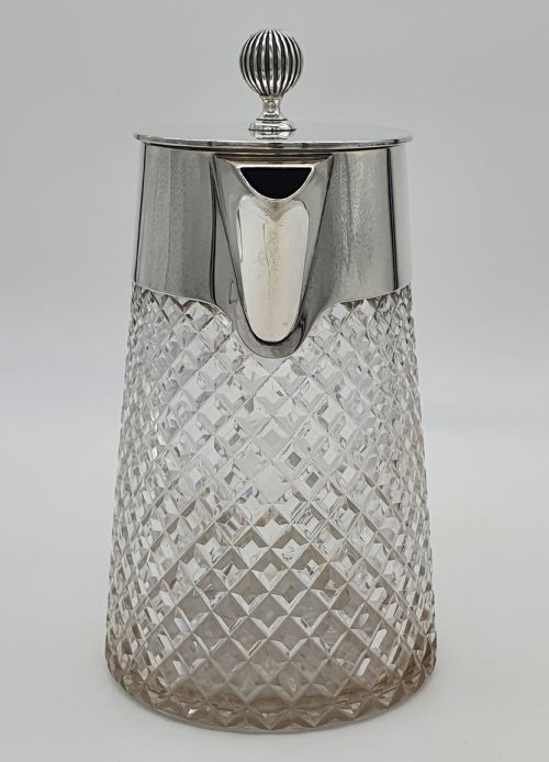 LATE VICTORIAN HUKIN HEATH STERLING SILVER CLARET JUG - ADDITIONAL PHOTO 3