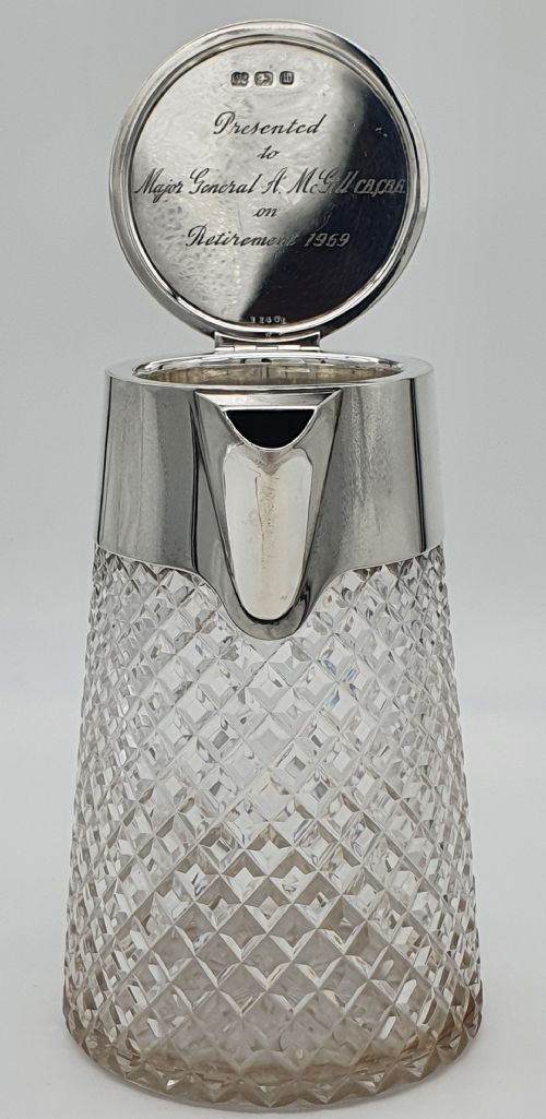 LATE VICTORIAN HUKIN HEATH STERLING SILVER CLARET JUG - ADDITIONAL PHOTO 4