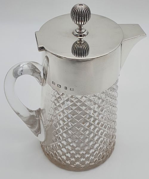 LATE VICTORIAN HUKIN HEATH STERLING SILVER CLARET JUG - ADDITIONAL PHOTO 11