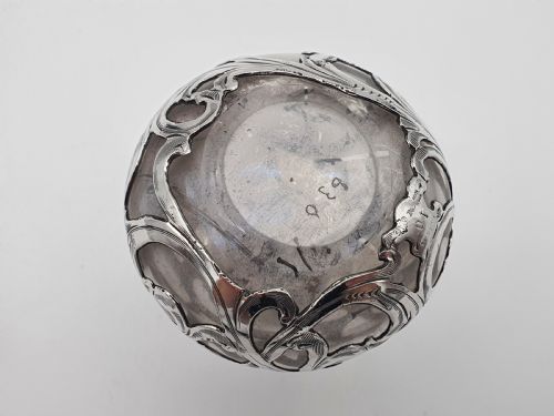 AMERICAN ALVIN MANUFACTURING CO SILVER OVERLAY PERFUME BOTTLE - ADDITIONAL PHOTO 6