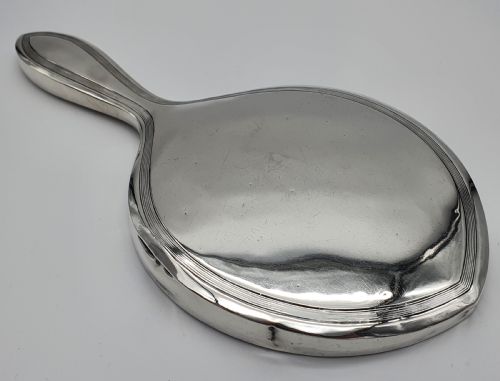AMERICAN ART DECO STERLING SILVER HAND MIRROR - ADDITIONAL PHOTO 2