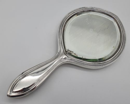 AMERICAN ART DECO STERLING SILVER HAND MIRROR - ADDITIONAL PHOTO 8