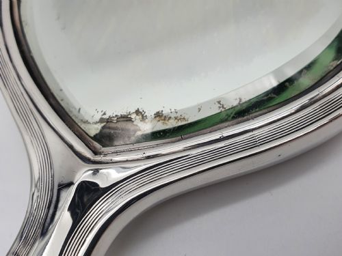 AMERICAN ART DECO STERLING SILVER HAND MIRROR - ADDITIONAL PHOTO 9