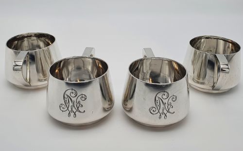 A SET OF FOUR RUSSIAN SILVER VODKA CUPS ST PETERSBURG 1896 ALEKSANDR TIMOFEYEVICH SHEVYAKOV - ADDITIONAL PHOTO 2