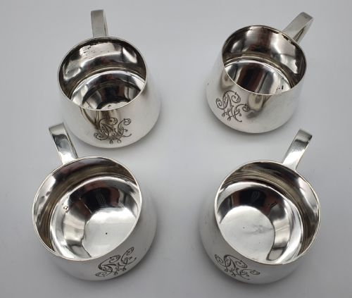 A SET OF FOUR RUSSIAN SILVER VODKA CUPS ST PETERSBURG 1896 ALEKSANDR TIMOFEYEVICH SHEVYAKOV - ADDITIONAL PHOTO 17
