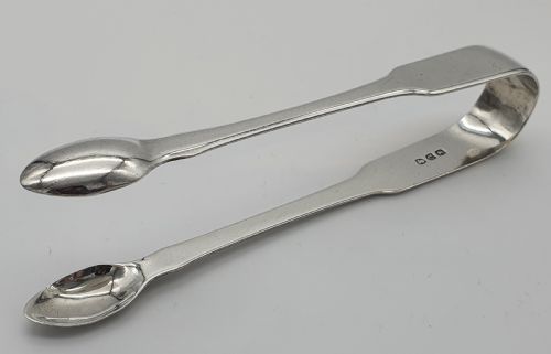PAIR OF GEORGE III STERLING SILVER SUGAR TONGS BY THOMAS PURVER - ADDITIONAL PHOTO 1