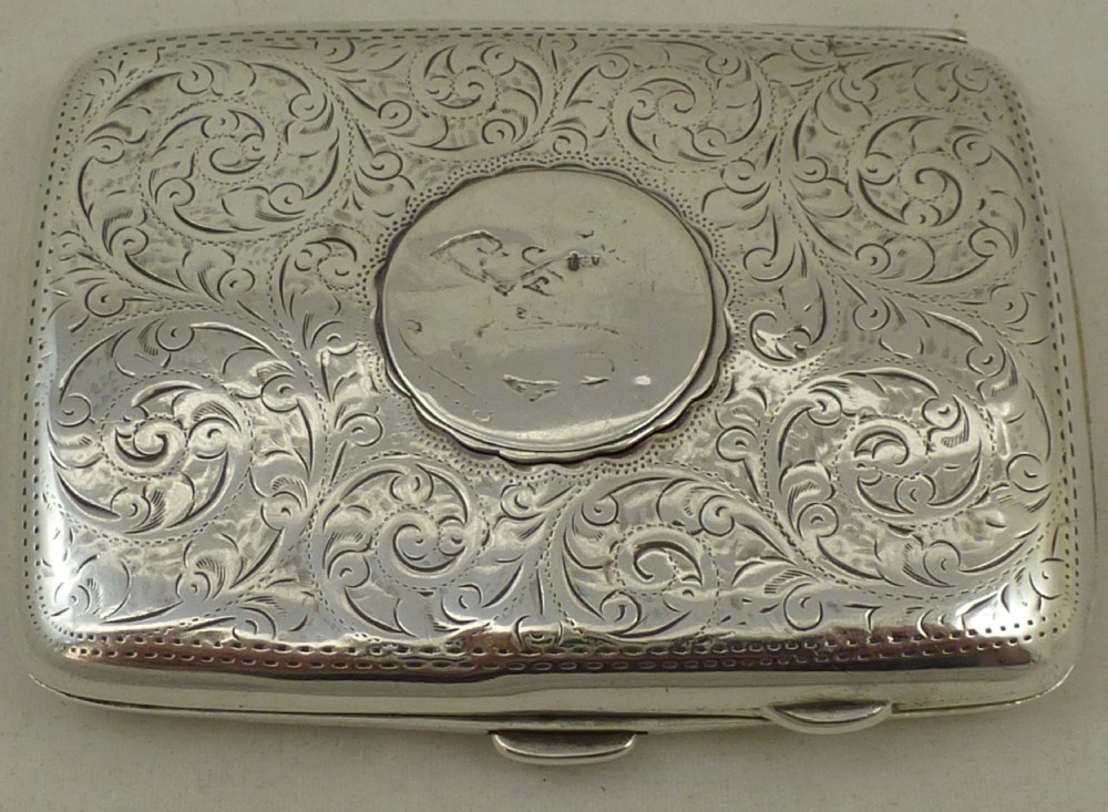 An Edwardian Silver Cigarette Case Made by Joseph Gloster Ltd