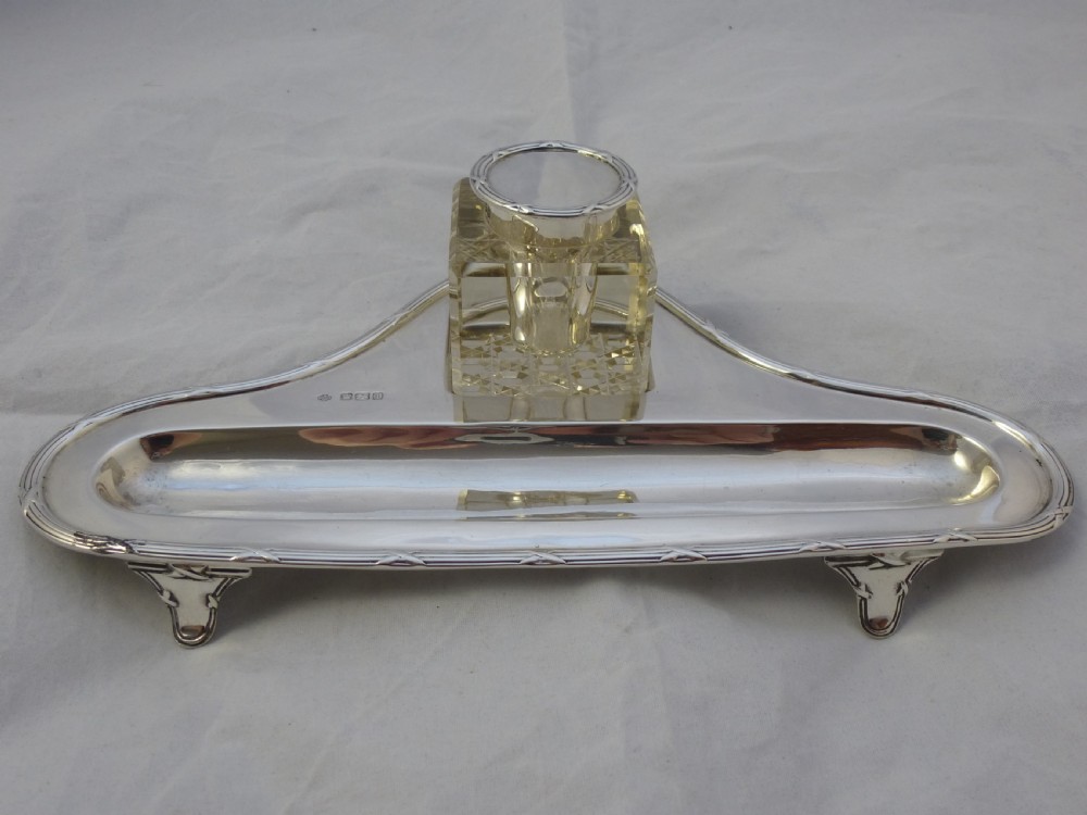 Edwardian William Hutton & Sons Silver Inkwell View III