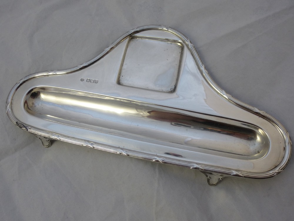 Edwardian William Hutton & Sons Silver Inkwell View IV