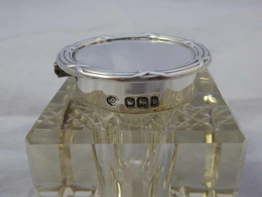 Edwardian William Hutton & Sons Silver Inkwell View VII