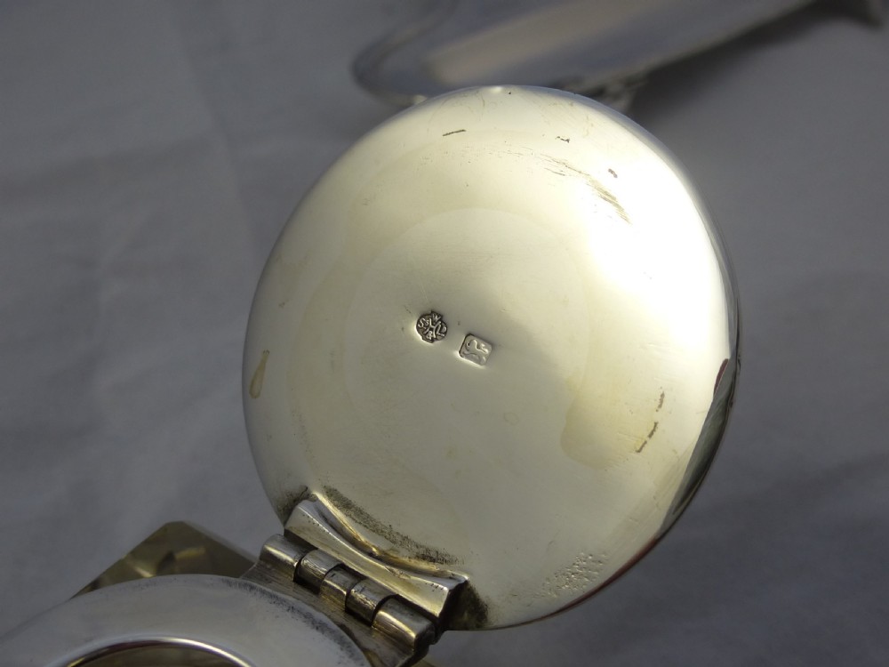 Edwardian William Hutton & Sons Silver Inkwell View XII